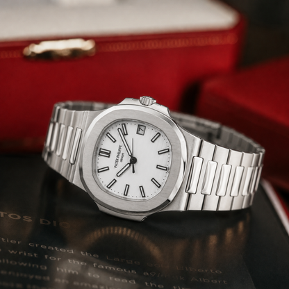 NAUTILUS GRIS | DIAL BLANCO