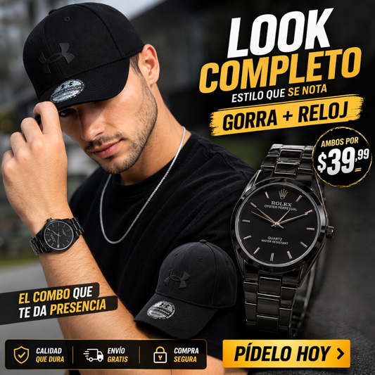 PROMO 2X1 BLACK VENOM + GORRA UNDER ARMOUR AJUSTABLE
