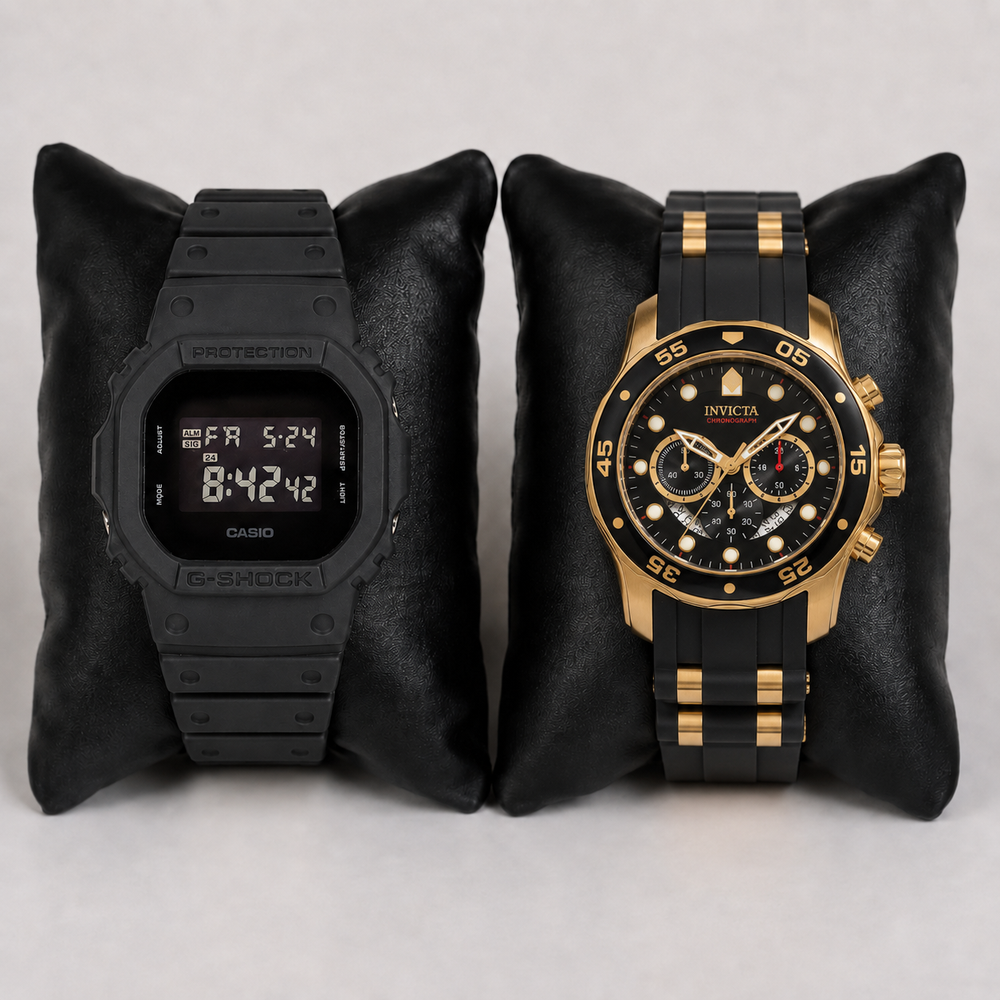 CRONOGRAPH PRO DIVER + GSHOCK NEGRO MATE
