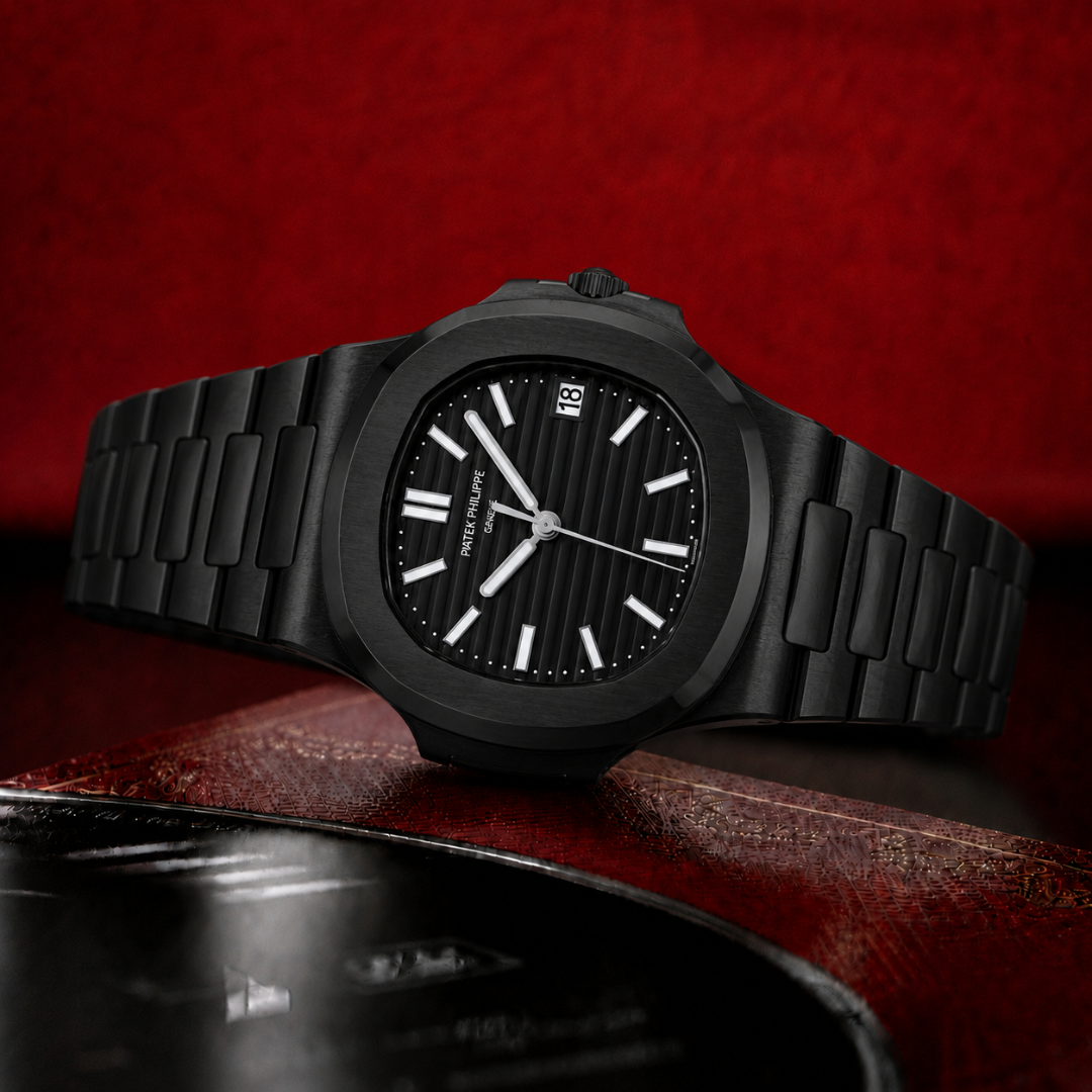 NAUTILUS BLACK + NEUTRA CORREA DE CUERO | PROMO 2X1