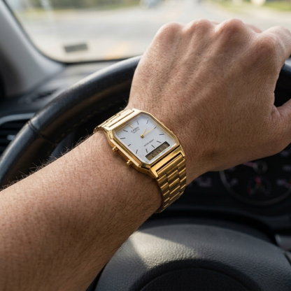 VINTAGE DORADO DIAL BLANCO | AQ-230GA