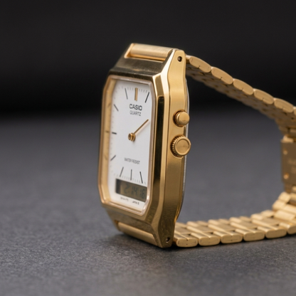 VINTAGE DORADO DIAL BLANCO | AQ-230GA