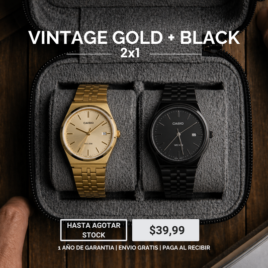 VINTAGE GOLD + BLACK