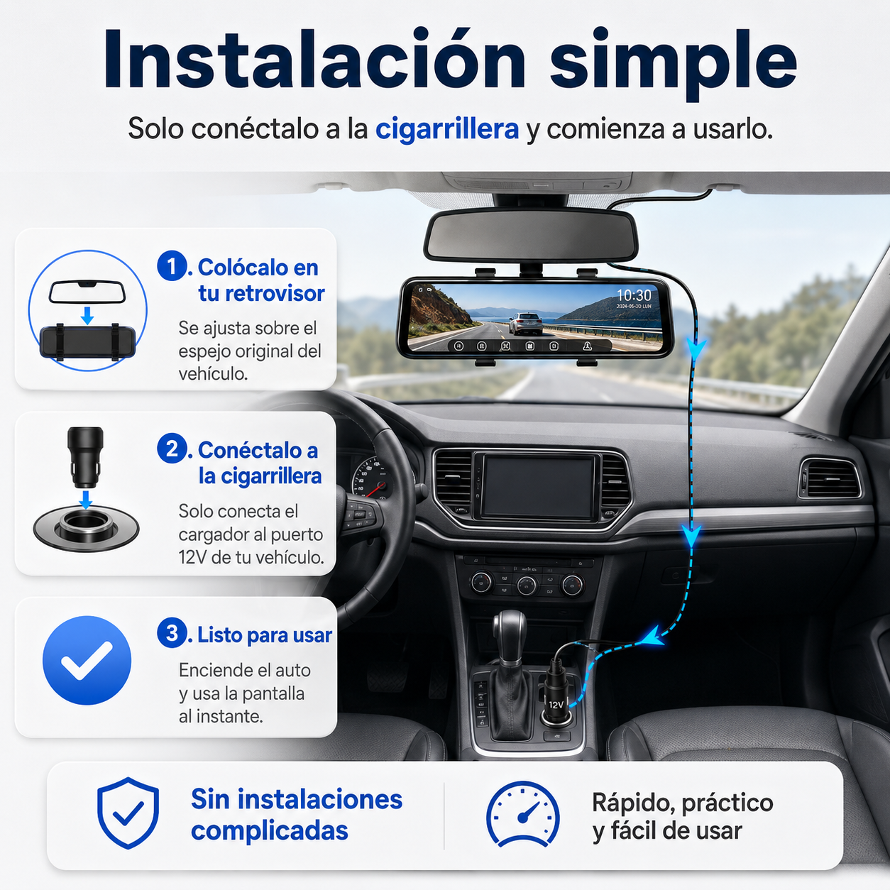 VISION360| Retrovisor con doble cámara